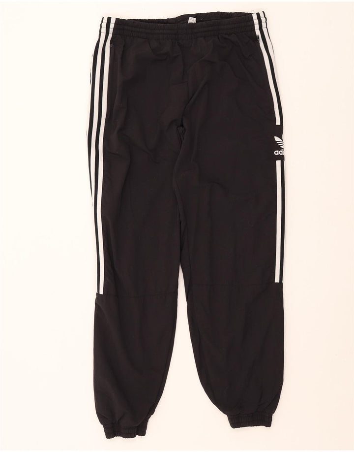 ADIDAS Mens Tracksuit Trousers Joggers Medium Black Polyester