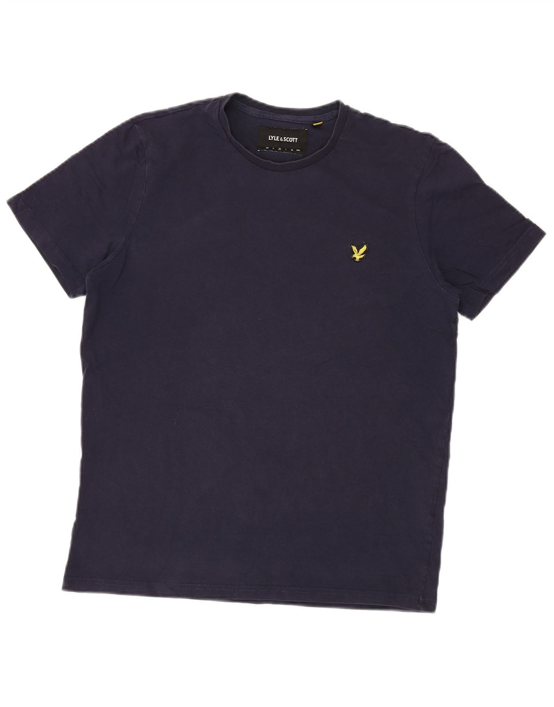 Lyle & Scott Mens T-Shirt Top Medium Navy Blue Cotton