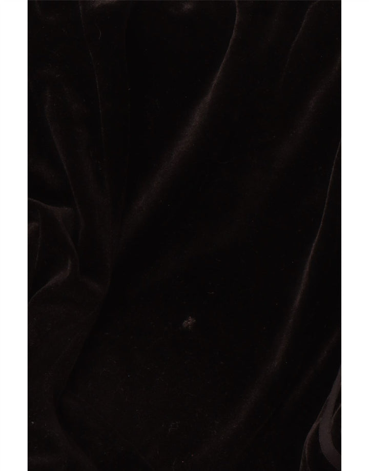 ADIDAS Womens Velour Leggings UK 12 Medium Black Polyester