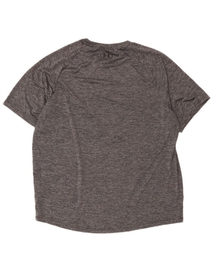 Under Armour Mens T-Shirt Top XL Grey Flecked Polyester