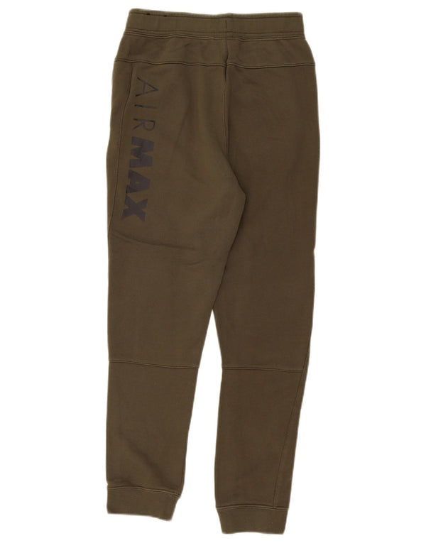 Nike Boys Graphic Tracksuit Trousers Joggers 12-13 Years Large Khaki Cotton