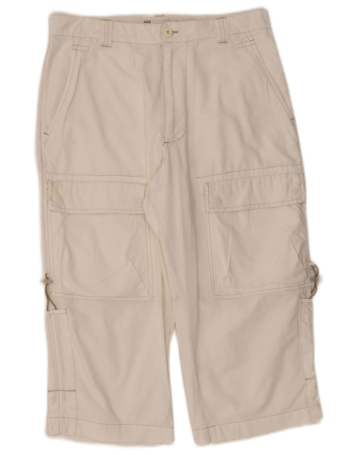 Fordocks Womens Cargo Bermuda Shorts IT 44 Medium W30 Off White Cotton