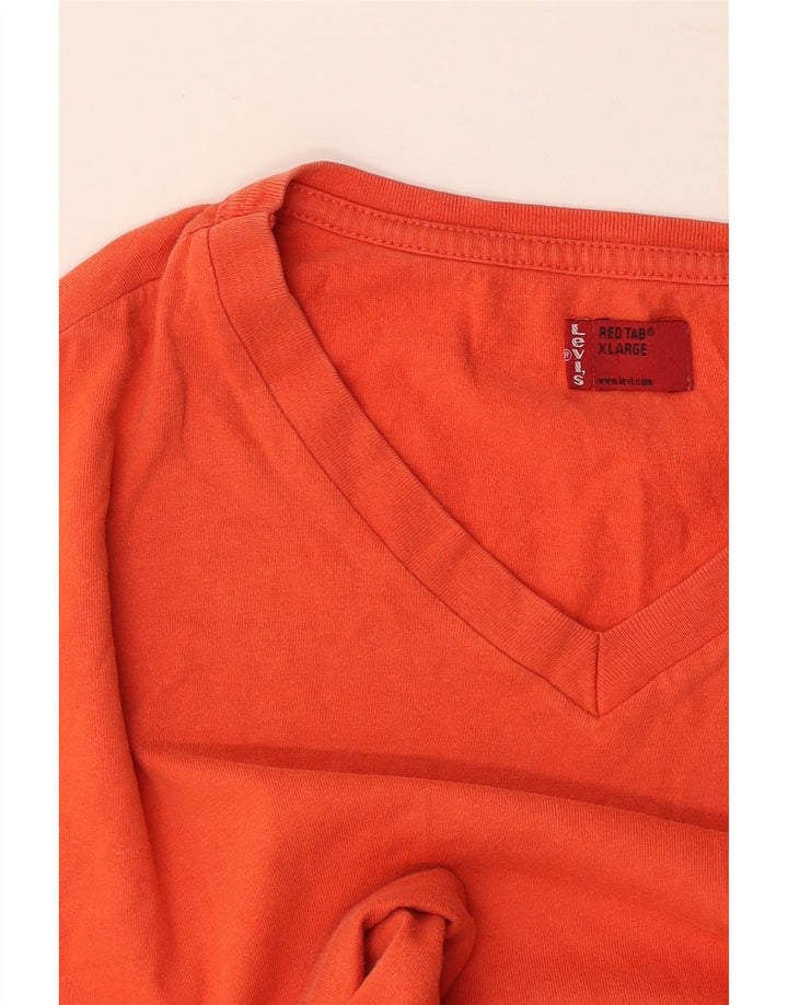 Levi's Mens T-Shirt Top XL Orange