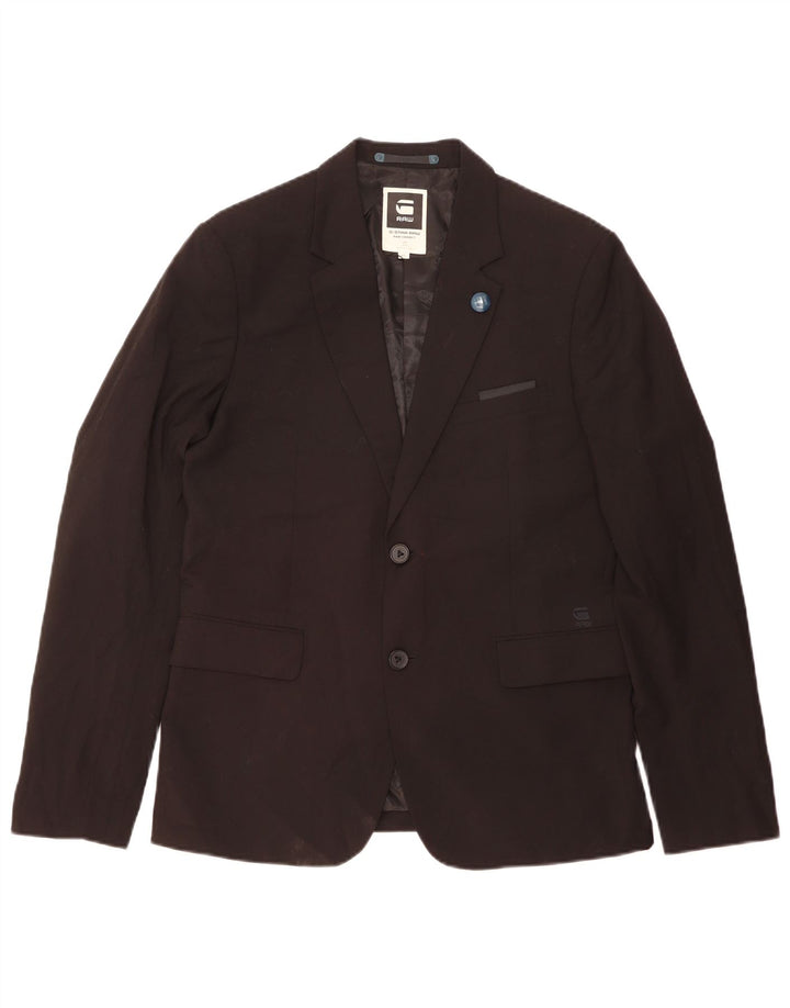 G-Star Mens 2 Button Blazer Jacket IT 52 XL Black Polyester