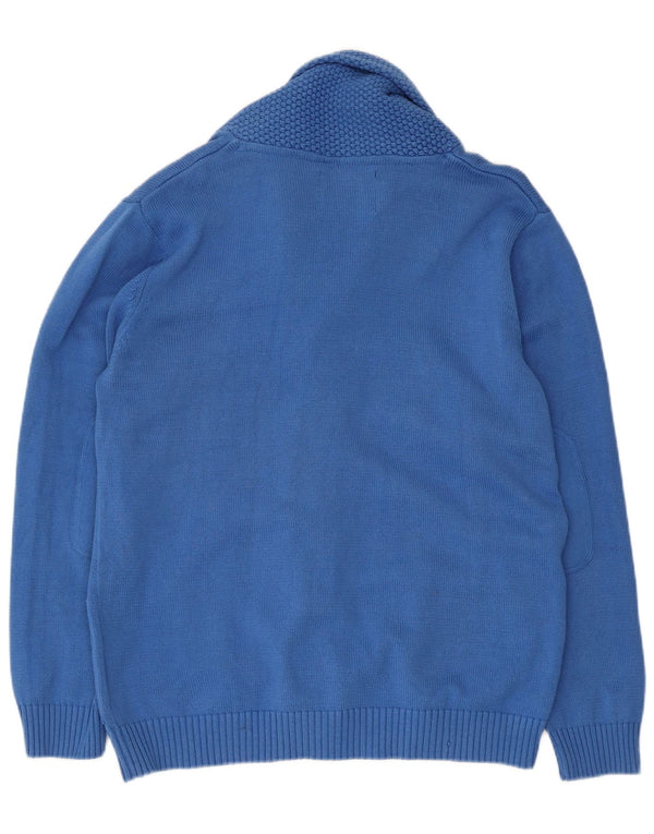 Jack & Jones Mens Cardigan Sweater Large Blue Cotton