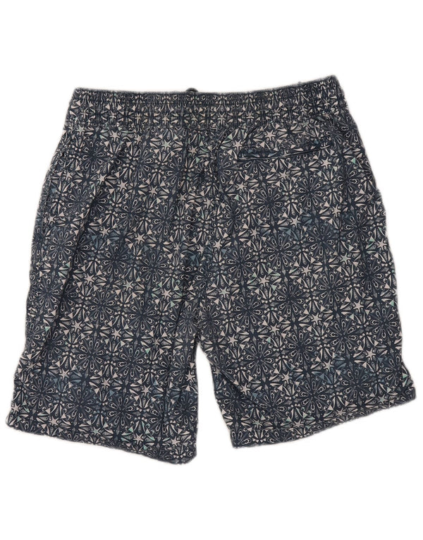 Fat Face Mens Swimming Shorts Medium Navy Blue Geometric Cotton