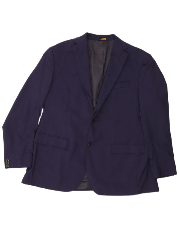 Pierre Cardin Mens 2 Button Blazer Jacket UK 40 Large Navy Blue Wool