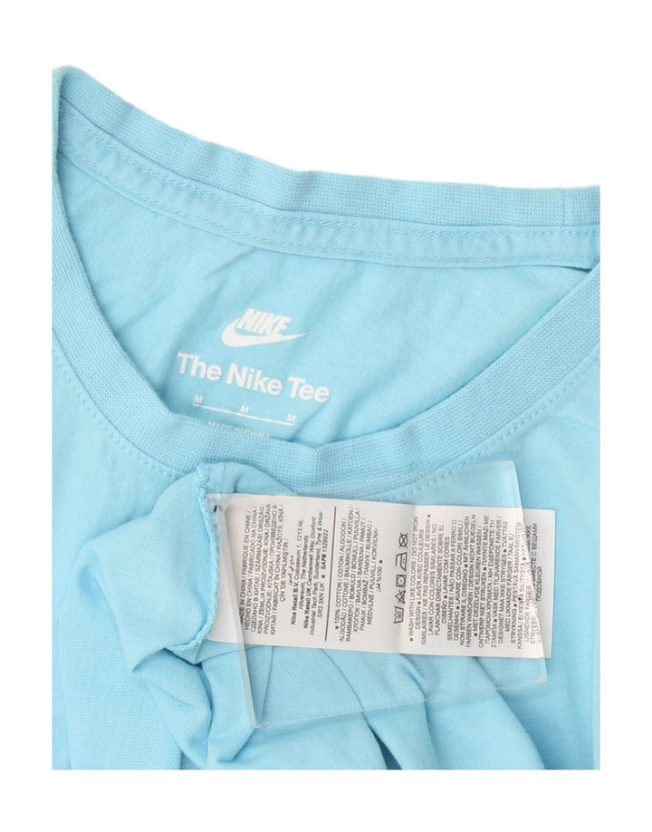Nike Womens T-Shirt Top UK 14 Medium Blue Cotton