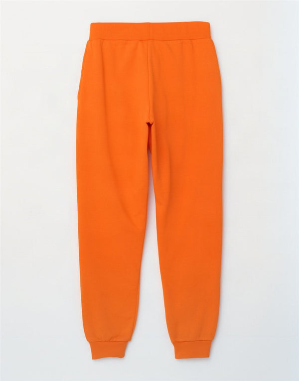 Adidas Womens Tracksuit Trousers Joggers UK 12/14 Medium Orange Cotton