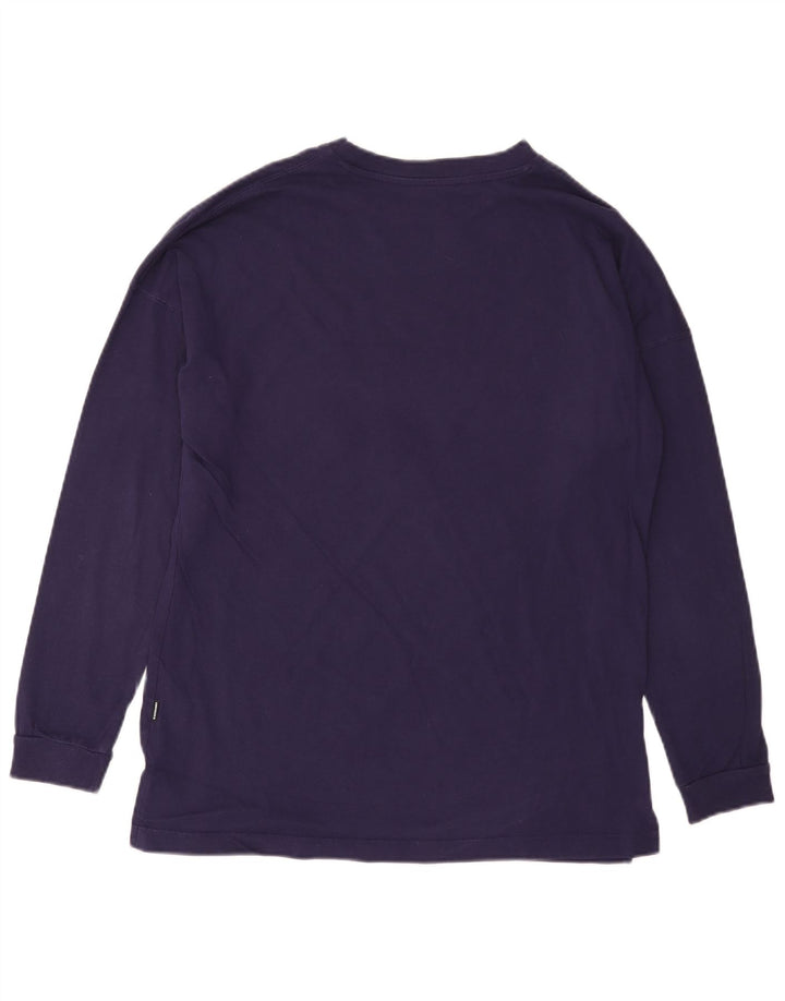 CONVERSE Womens Top Long Sleeve UK 14 Medium Purple Cotton
