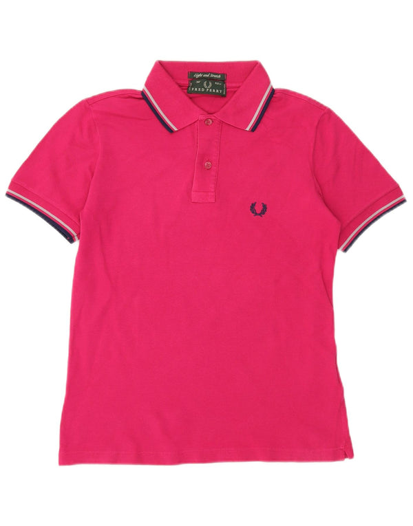 Fred Perry Mens Polo Shirt Small Pink Cotton