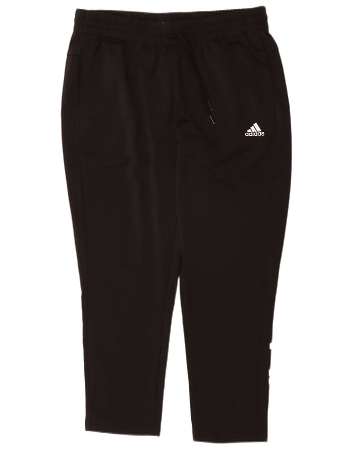 ADIDAS Womens Graphic Tracksuit Trousers UK 16/18 Large  Black Polyester