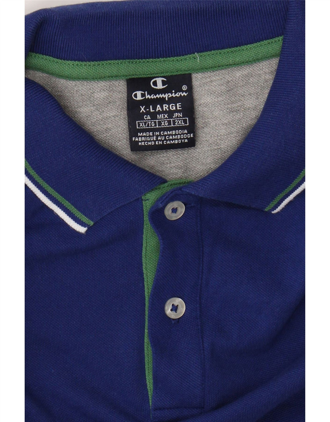 CHAMPION Mens Polo Shirt XL Blue