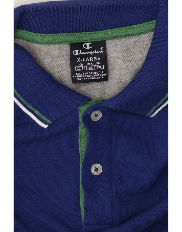 CHAMPION Mens Polo Shirt XL Blue