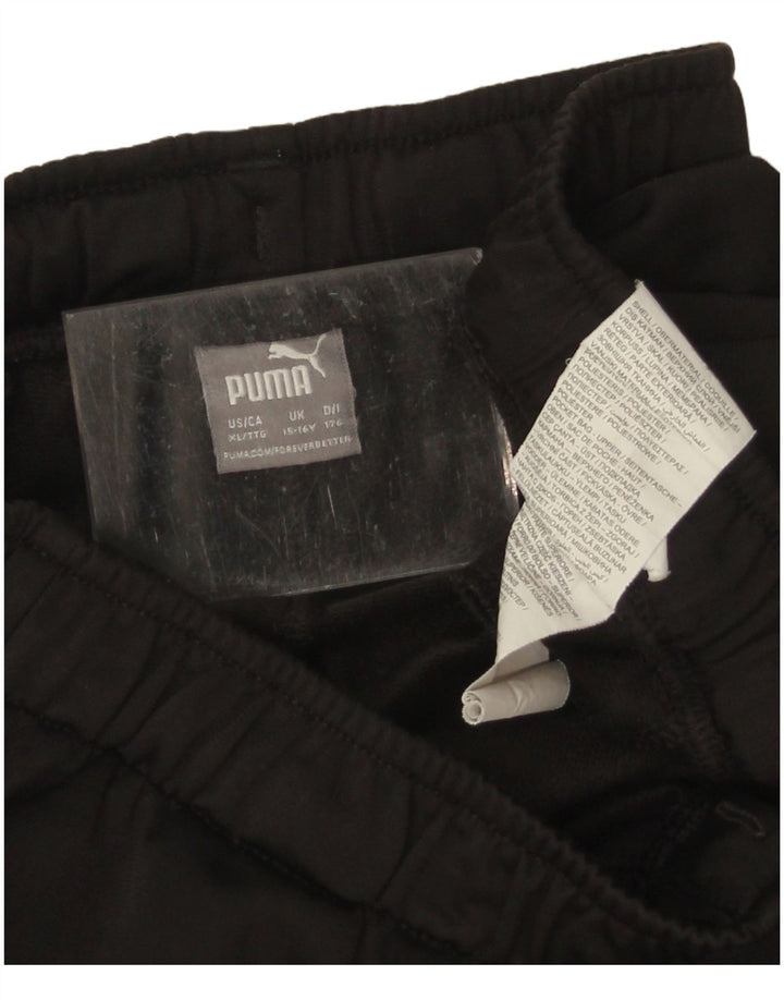 Puma Boys Tracksuit Trousers 15-16 Years Black Polyester
