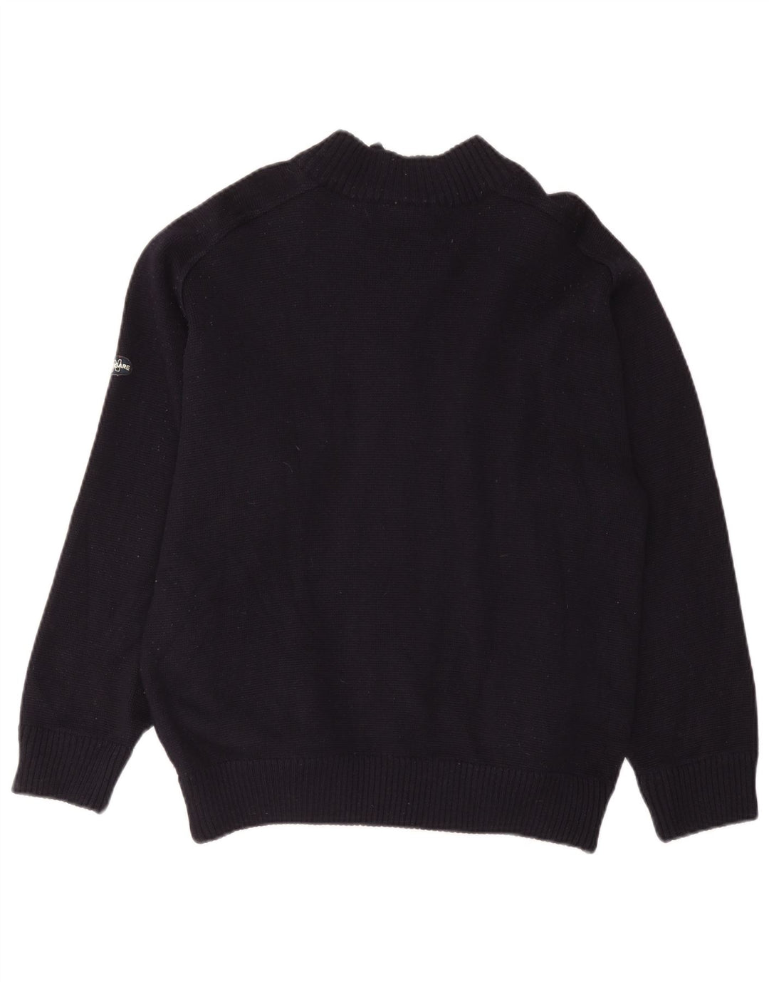 NAVIGARE Mens Cardigan Sweater Medium Navy Blue