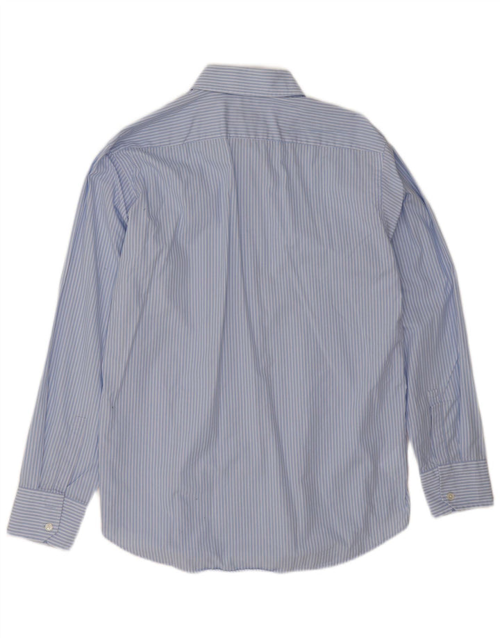 Hugo Boss Mens Shirt Size 41 16 Large Blue Pinstripe