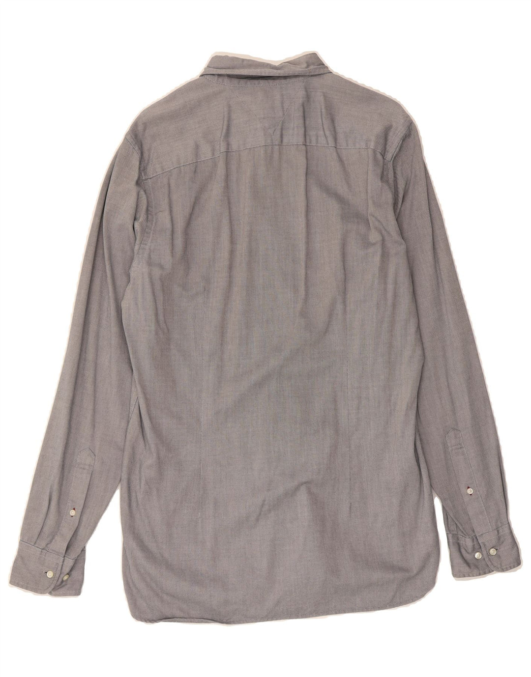 TOMMY HILFIGER Mens Flex Slim Fit Shirt Large Grey Cotton Vintage Tommy Hilfiger and Second-Hand Tommy Hilfiger from Messina Hembry 