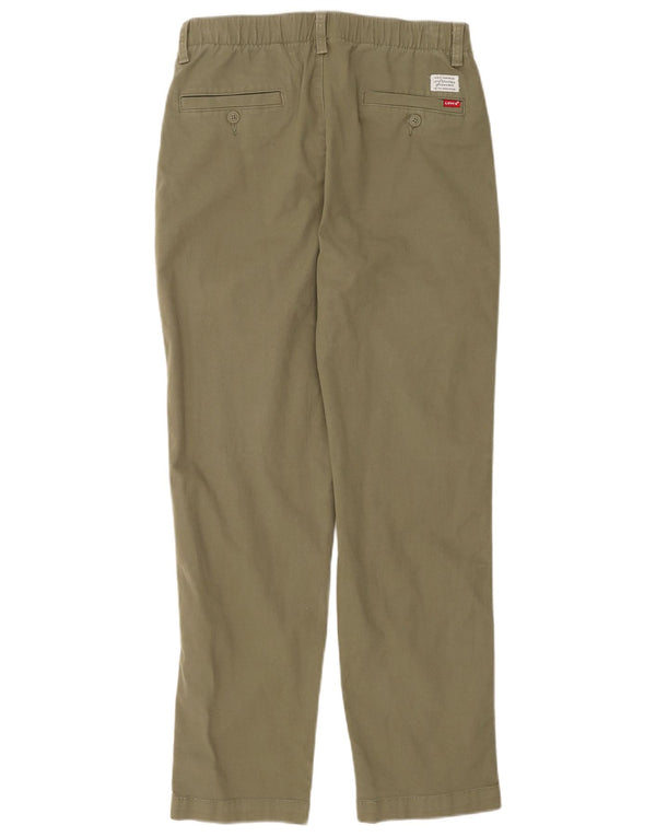 Levi's Mens Straight Chino Trousers Small W27 L30 Khaki Cotton