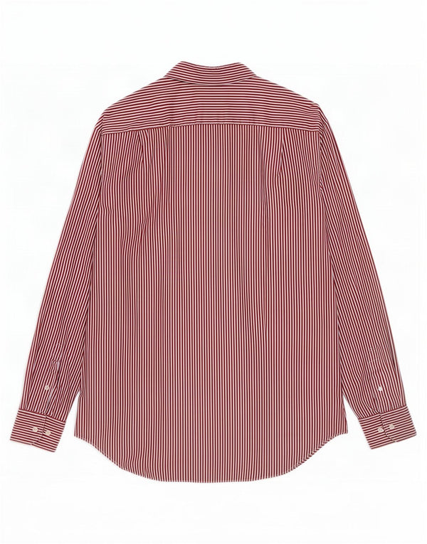 Marks & Spencer Mens Regular Fit Shirt Size 42 16 1/2 Large Red Pinstripe