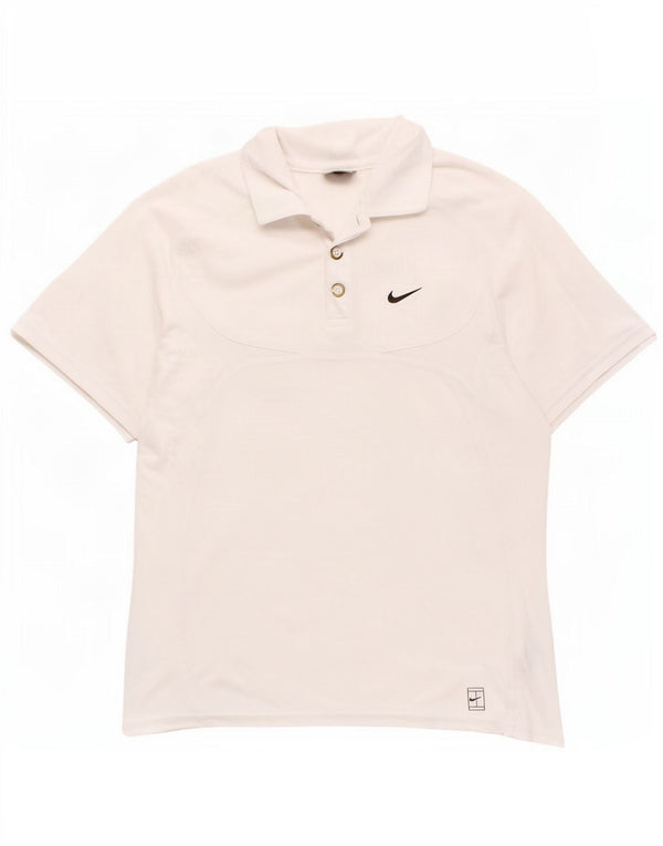 Nike Boys Polo Shirt 10-11 Years Medium White Cotton