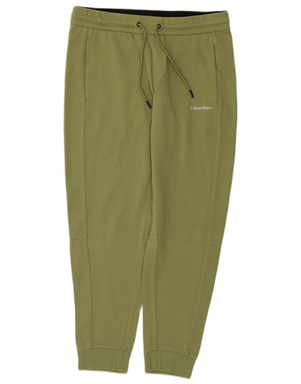Calvin Klein Mens Tracksuit Trousers Joggers Medium  Khaki Cotton