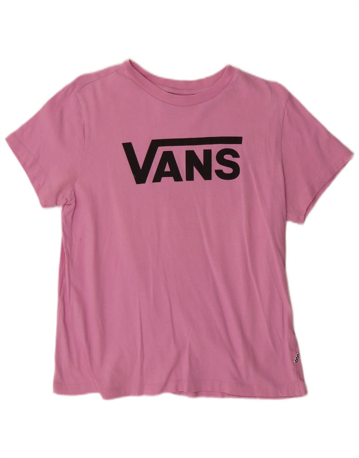 VANS Girls Graphic T-Shirt Top 12-13 Years Large Pink
