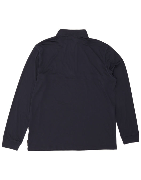 Dkny Mens Zip Neck Pullover Tracksuit Top XL Navy Blue Colourblock