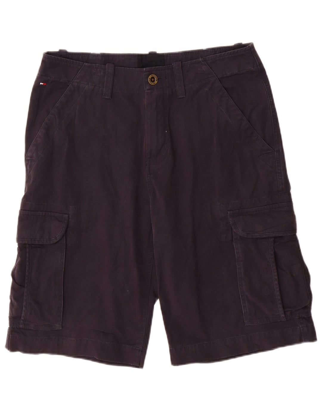 TOMMY HILFIGER Mens Cargo Shorts W32 Medium  Navy Blue Cotton