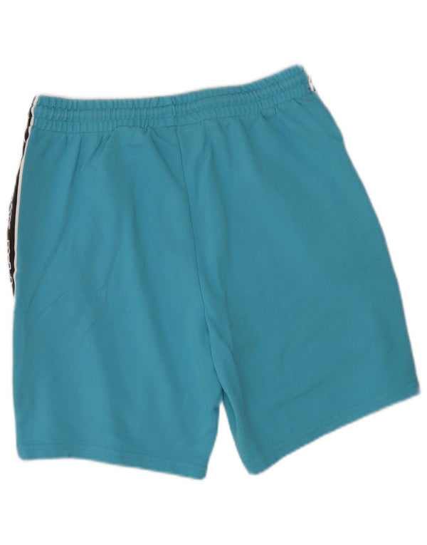 Kappa Mens Graphic Sport Shorts Medium  Blue Colourblock Cotton