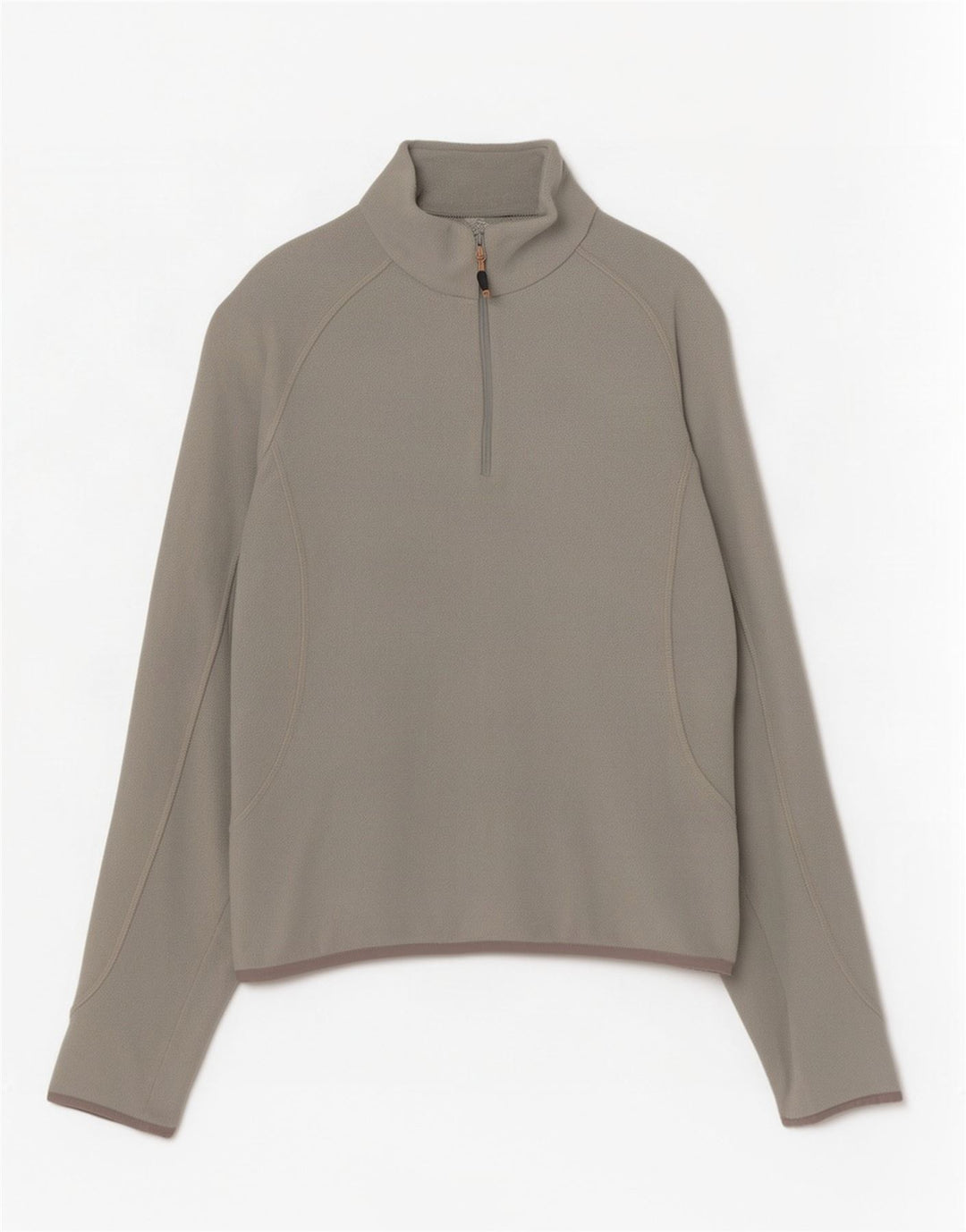 Berghaus Womens Zip Neck Fleece Jumper UK 12 Medium Grey Polyester