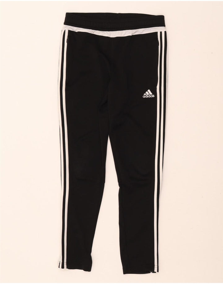 ADIDAS Boys Climacool Tracksuit Trousers 11-12 Years Black Polyester
