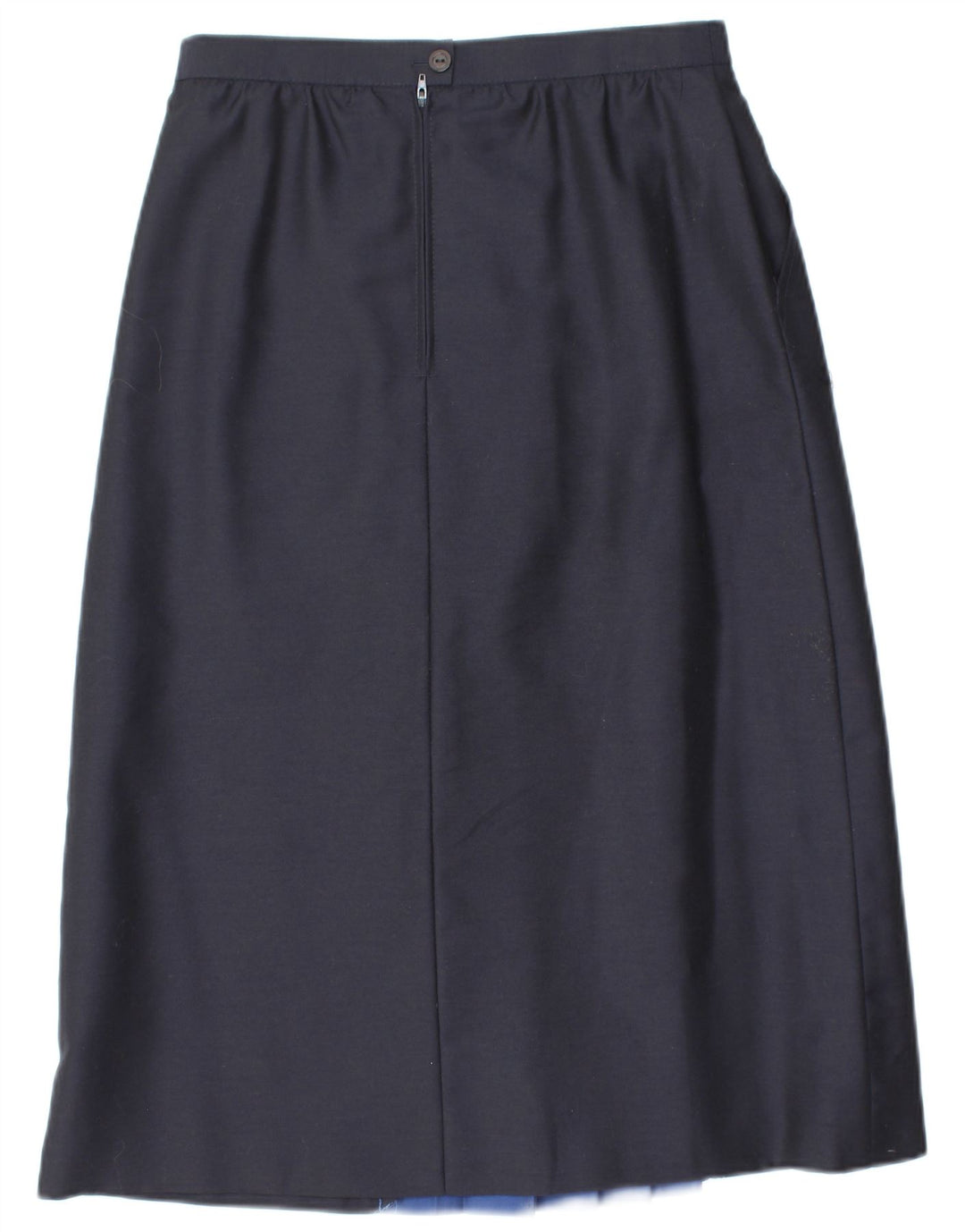 VINTAGE Womens High Waist A-Line Skirt EU 38 Medium W28  Navy Blue