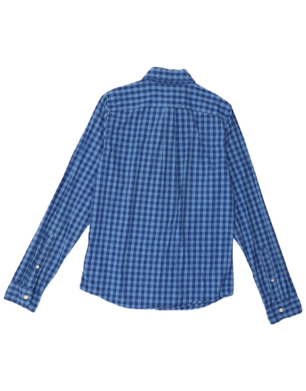 Abercrombie & Fitch Mens Checked  Shirt Medium Blue Check Cotton