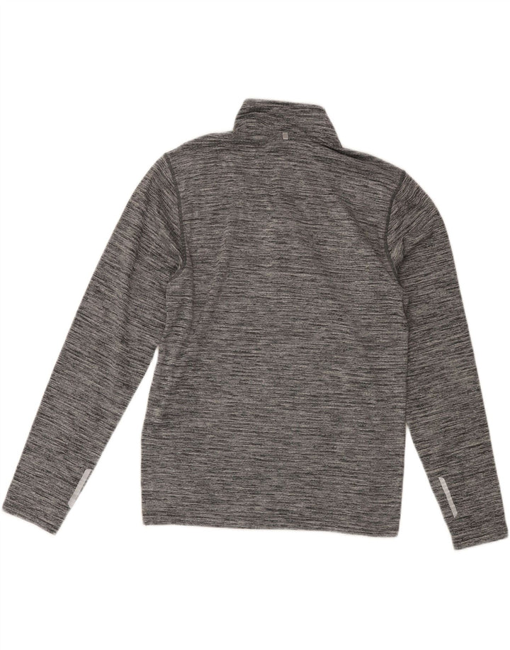 REEBOK Mens Zip Neck Sweatshirt Jumper Medium Grey Polyester Vintage Reebok and Second-Hand Reebok from Messina Hembry 