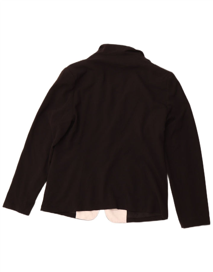 MOSSIMO Womens 1 Button Blazer Jacket UK 16 Large Black Colourblock