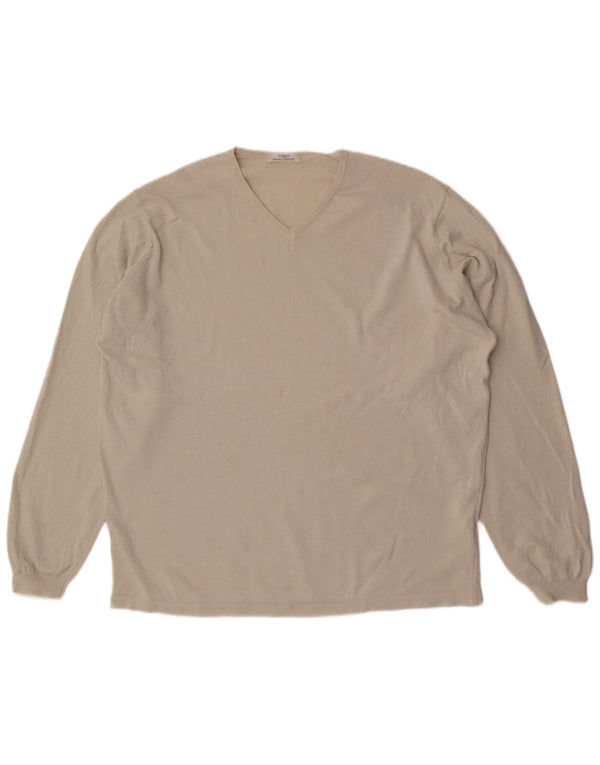 Marks & Spencer Mens Top Long Sleeve XL Beige Cotton