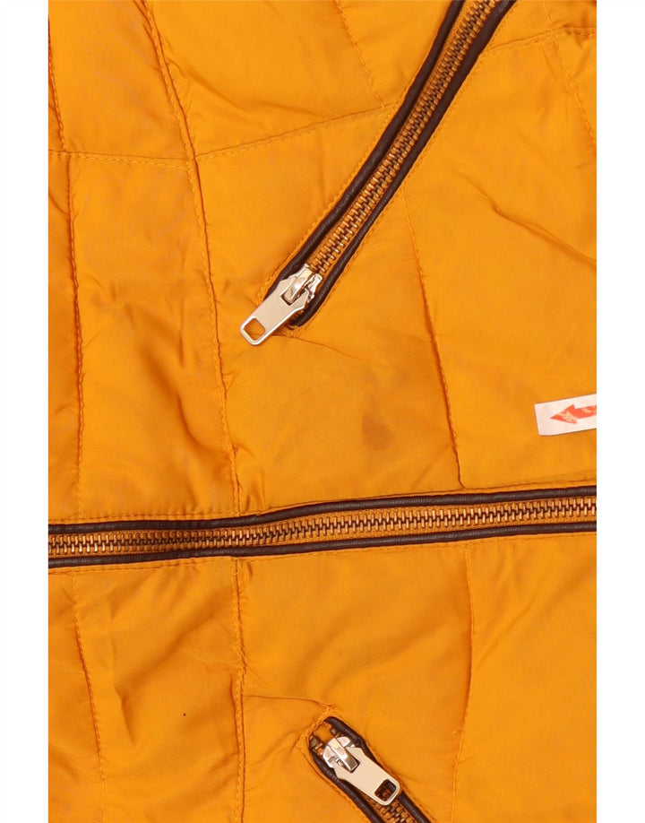 Zara Womens Crop Padded Jacket UK 10 Small Yellow