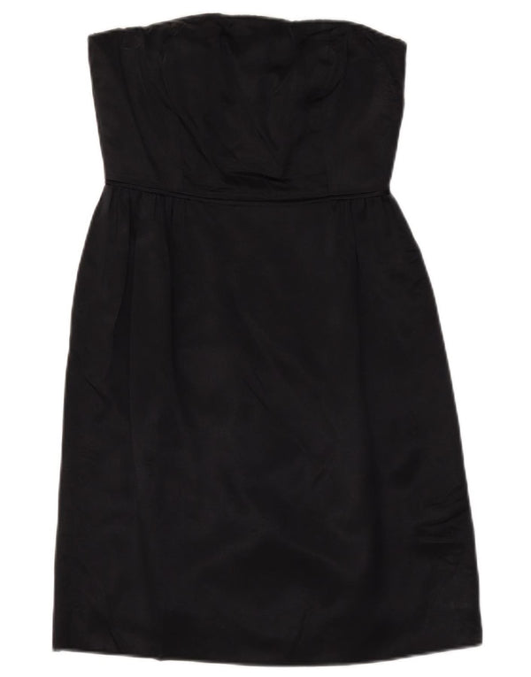 J. CREW Womens Mini Strapless Dress US 2 XS Black Silk