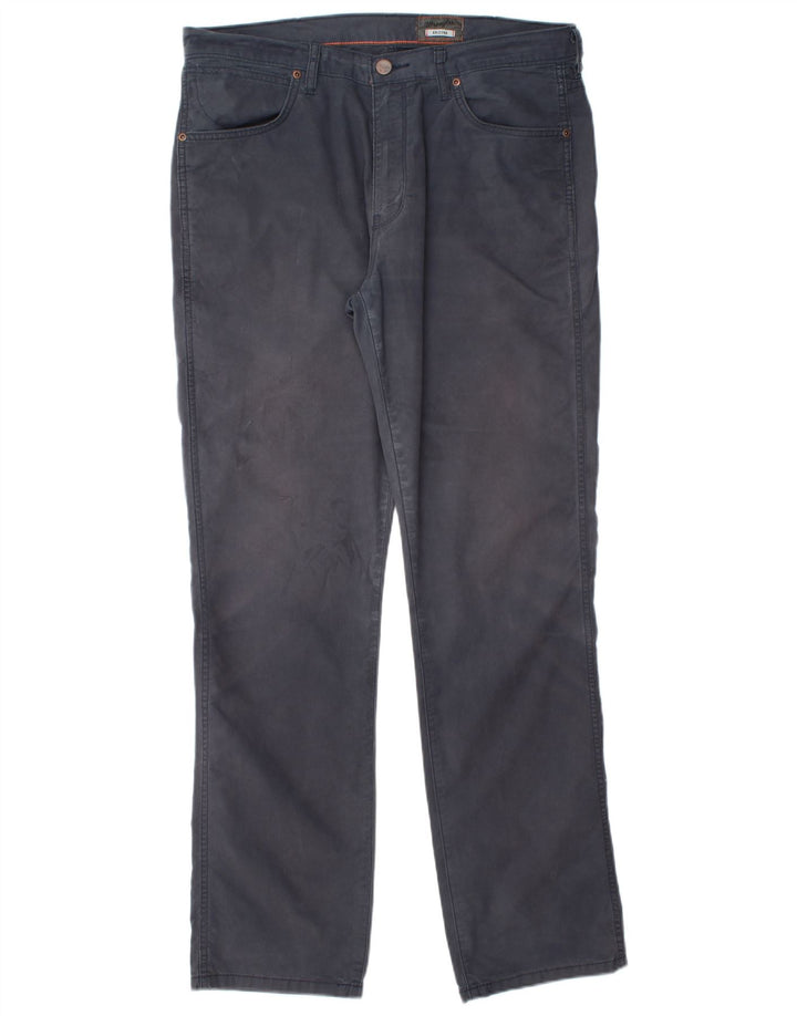 WRANGLER Mens Arizona Stretch Straight Casual Trousers W36 L34  Navy Blue