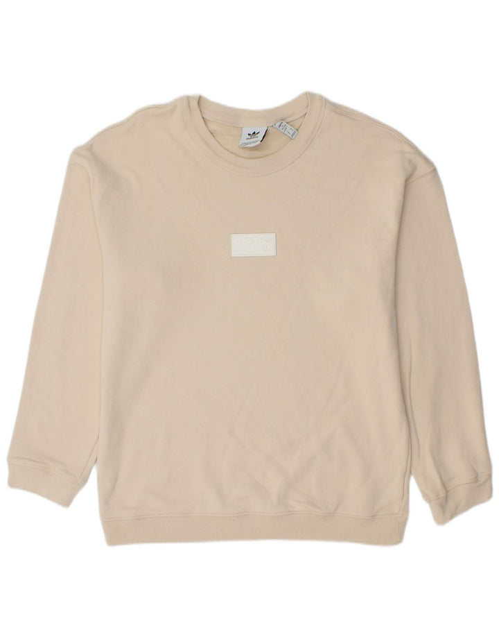 ADIDAS Mens Sweatshirt Jumper Medium White Cotton