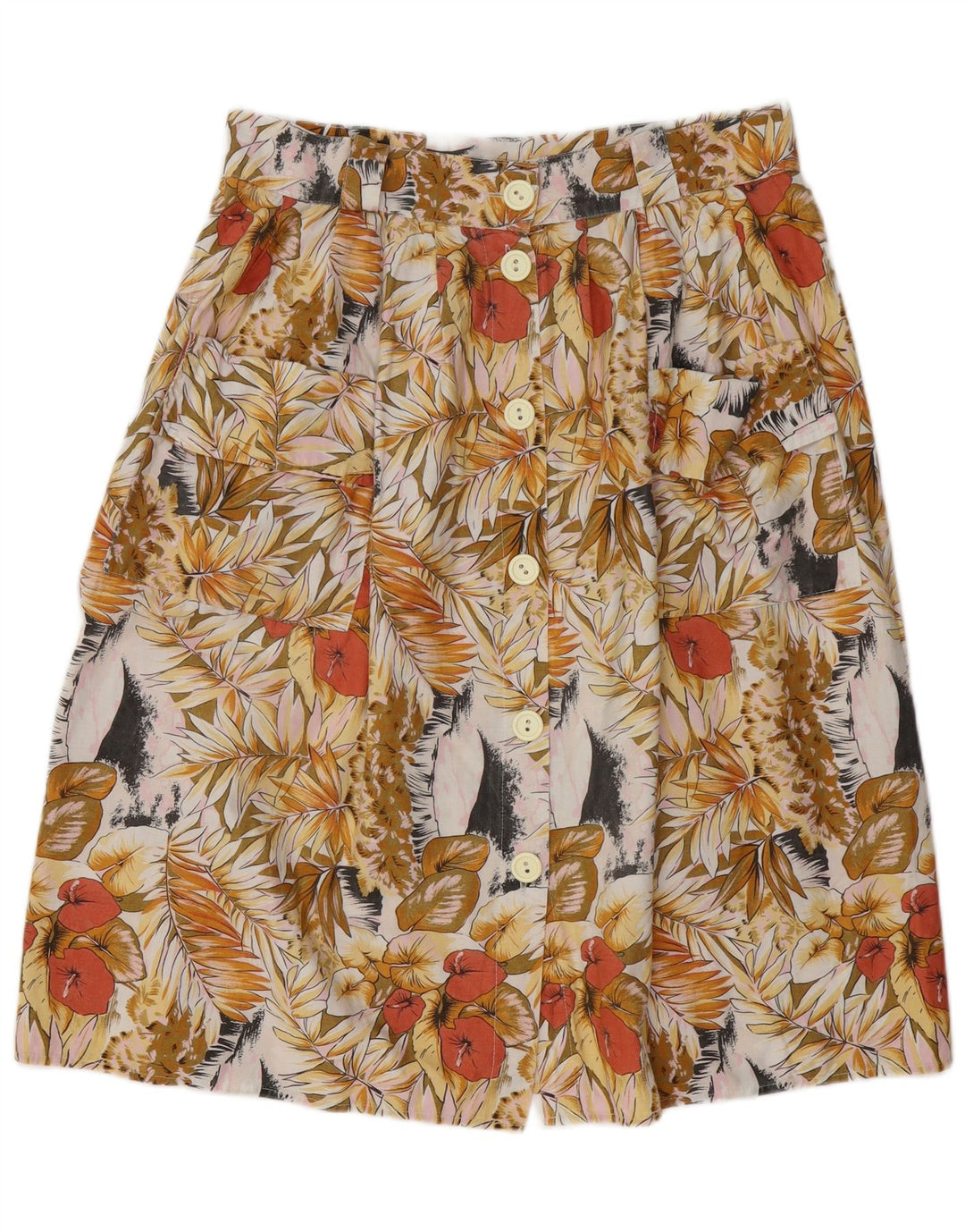 VINTAGE Womens A-Line Skirt W34 Large  Multicoloured Floral