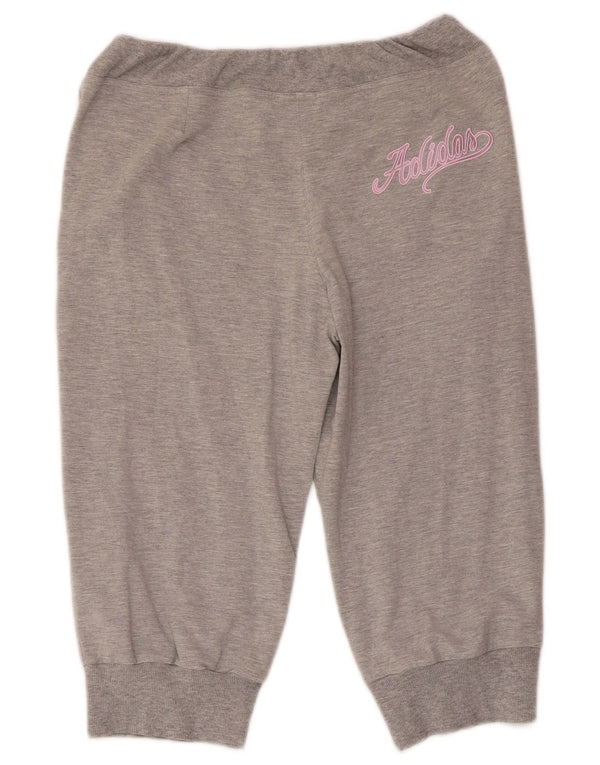 ADIDAS Girls Capri Tracksuit Trousers Joggers 15-16 Years  Grey