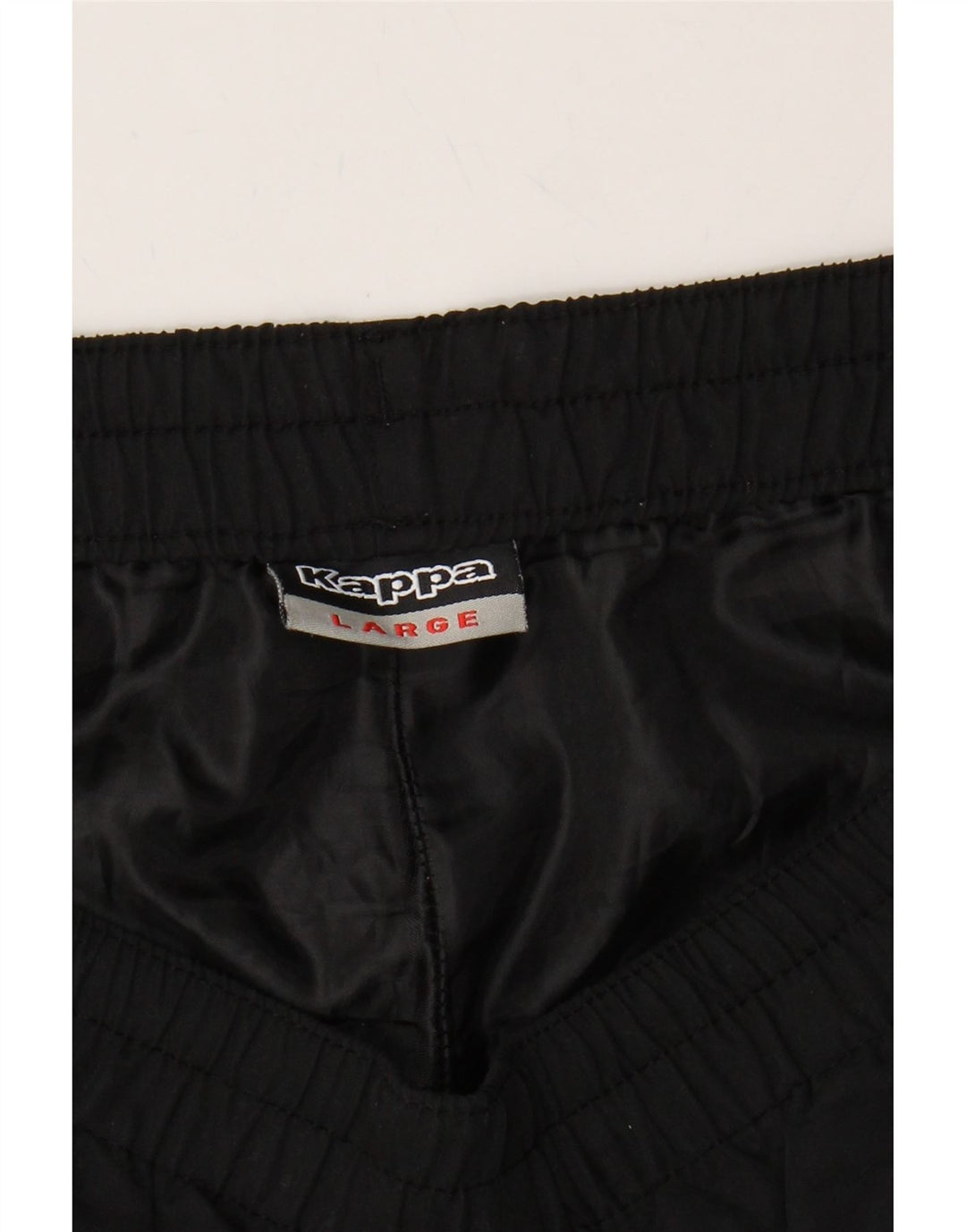 KAPPA Mens Tracksuit Trousers Large  Black Polyester Vintage Kappa and Second-Hand Kappa from Messina Hembry 