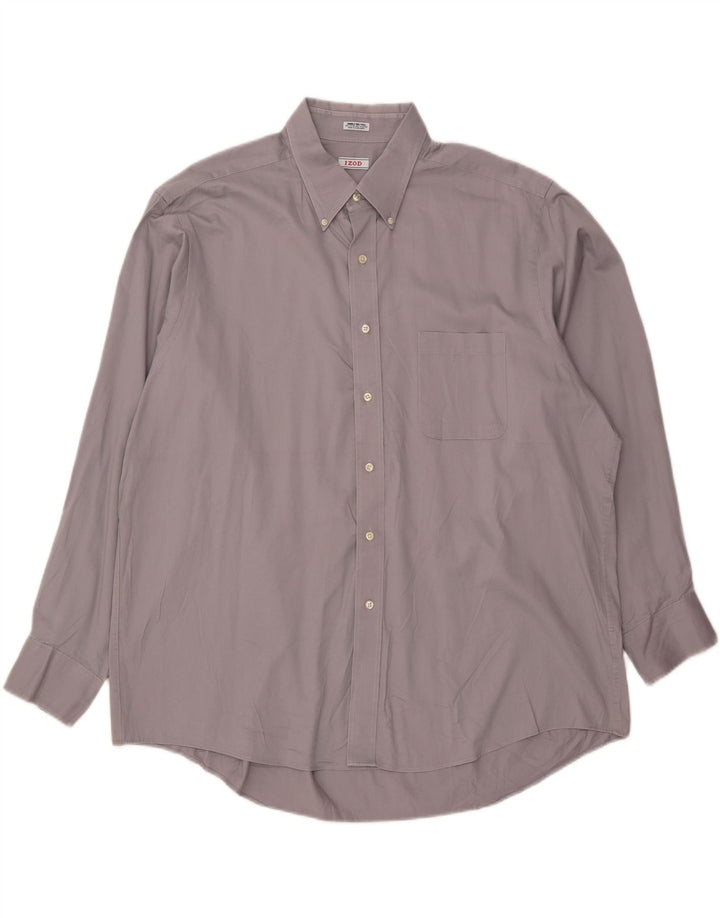 IZOD Mens Shirt 2XL Grey Cotton