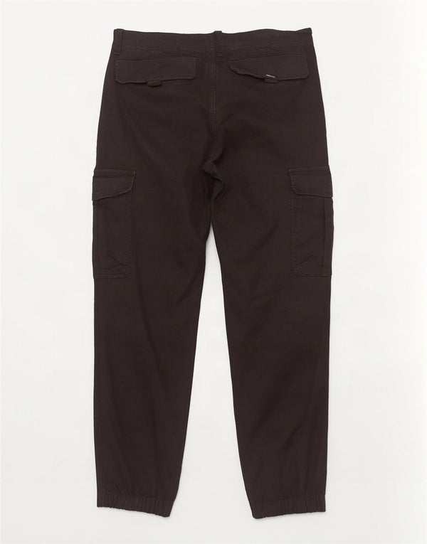 Tommy Hilfiger Mens Joggers Cargo Trousers W32 L30 Black Cotton