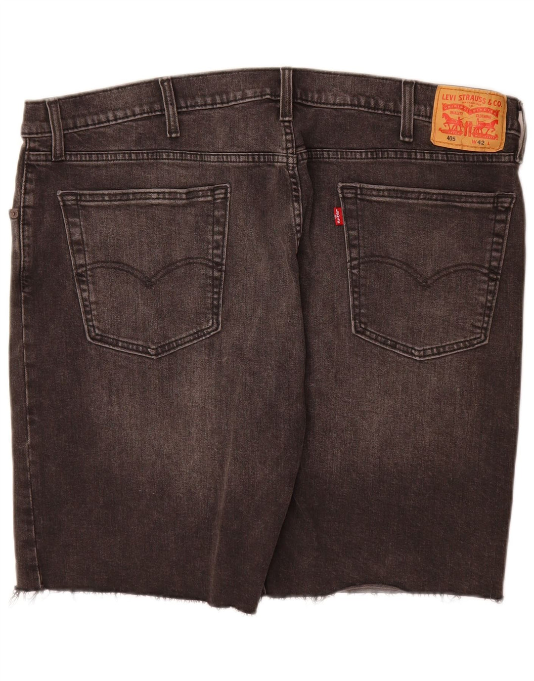 Levi's Mens 405 Denim Shorts W42 2XL Grey Cotton