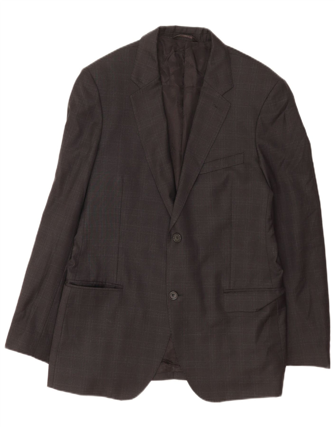 Calvin Klein Mens 2 Button Blazer Jacket IT 50 Large Grey Check Wool