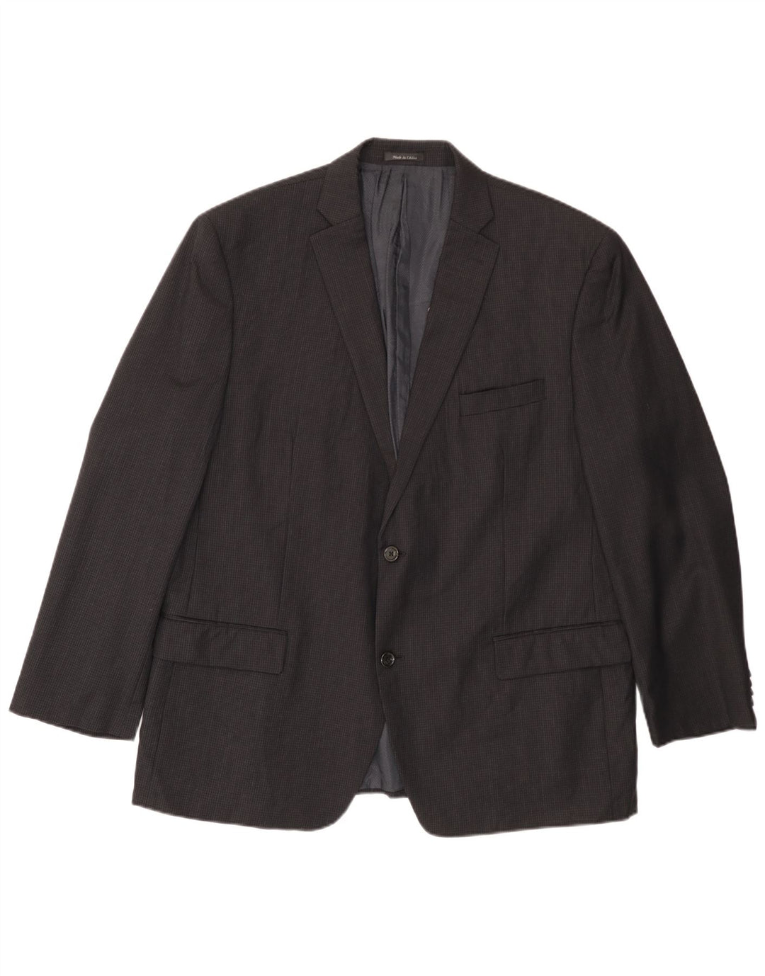 MICHAEL KORS Mens 2 Button Blazer Jacket UK 46 3XL Black Wool