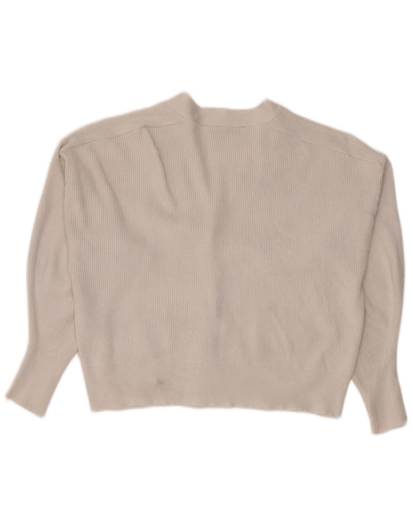 Zara Womens Crop Cardigan Sweater UK 14 Medium White